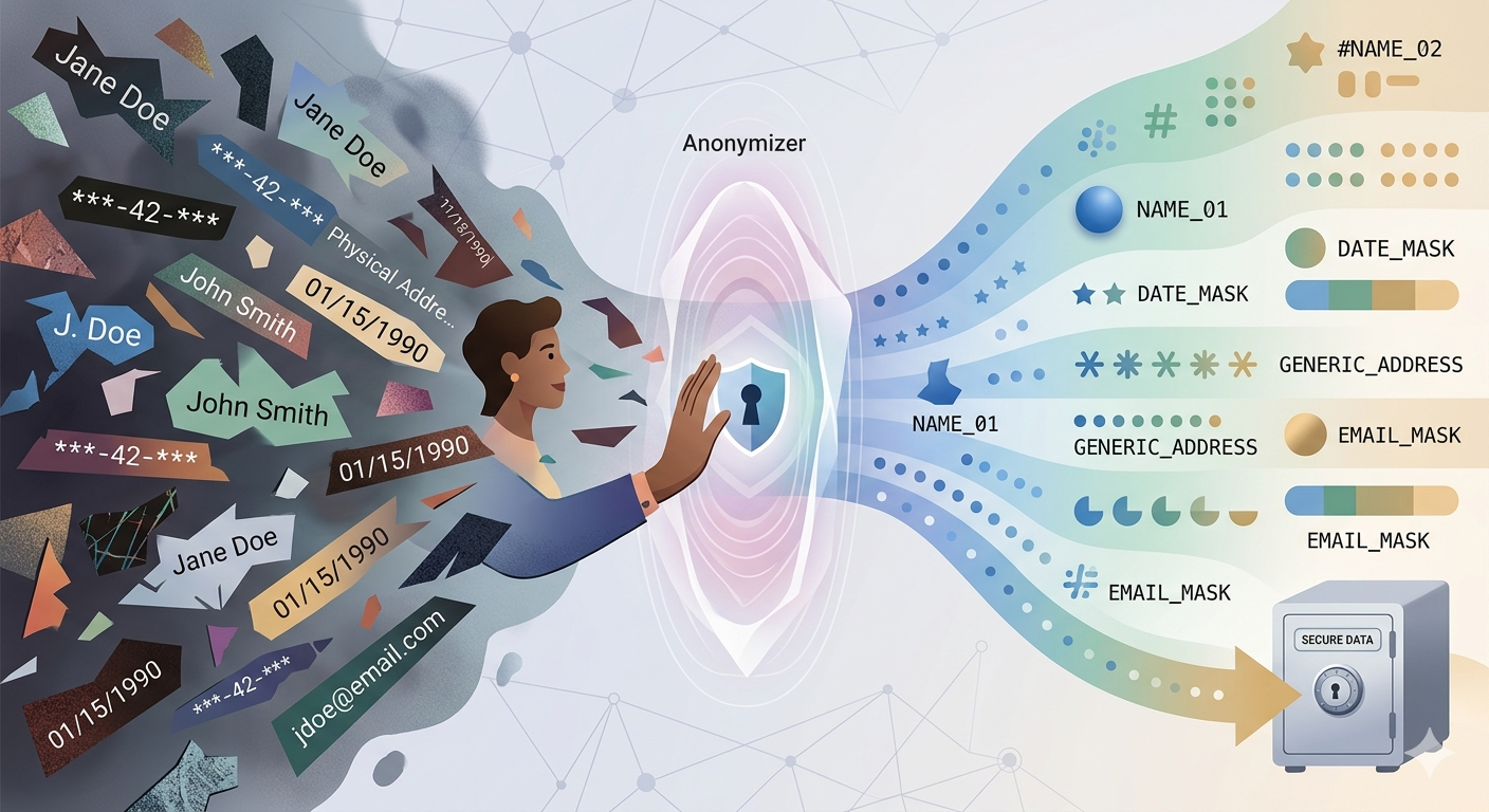Graphical representation of an Anonymizer